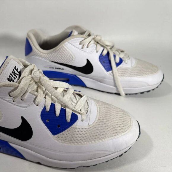 Nike Air Max 90 Spikeless Golf Shoes White Blue And Black Size 11 - Picture 3 of 16